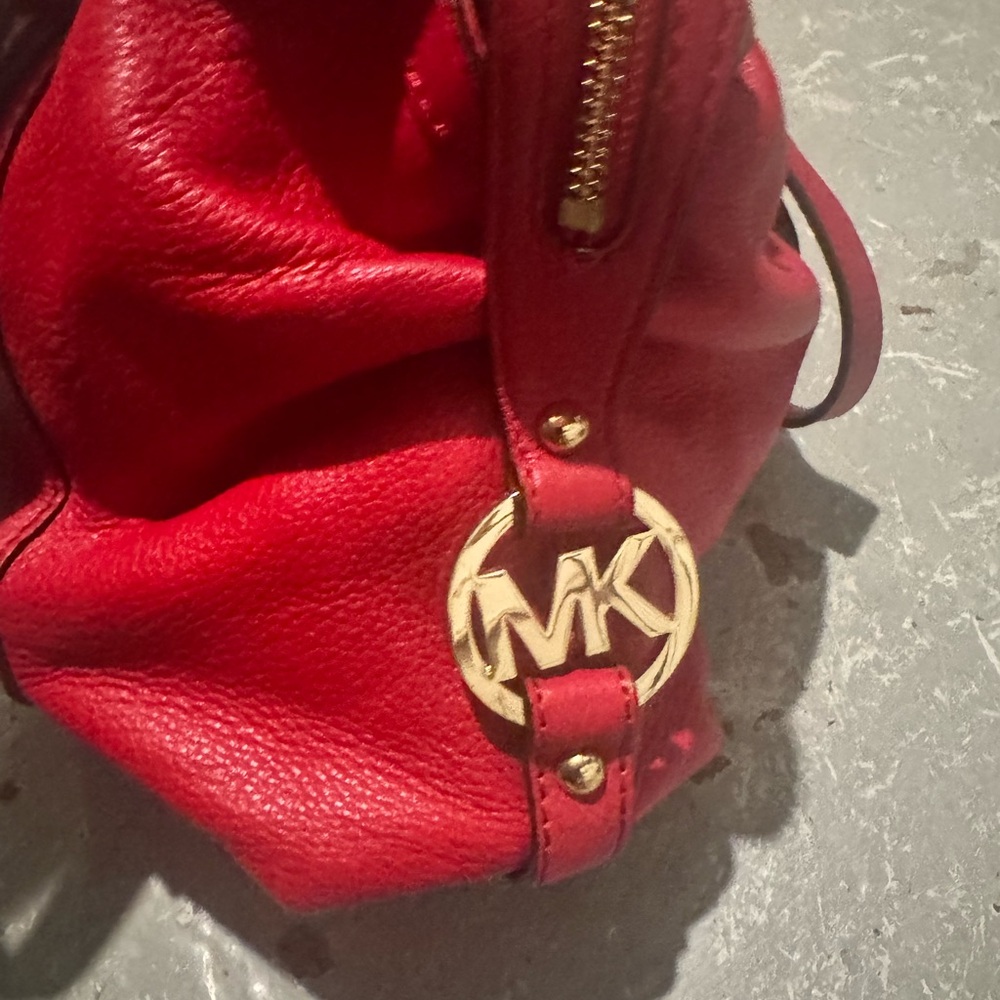 Michael Kors Red Leather Handbag - Picture 3 of 8